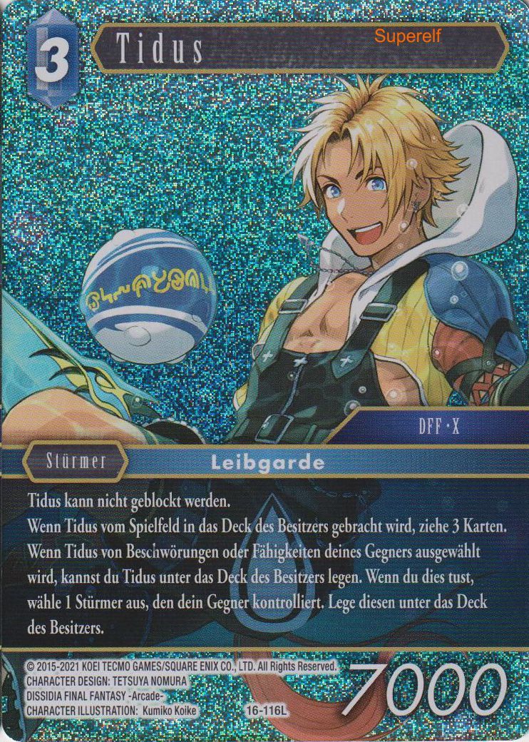 Final Fantasy Opus 16-116 L Tidus Wasser
