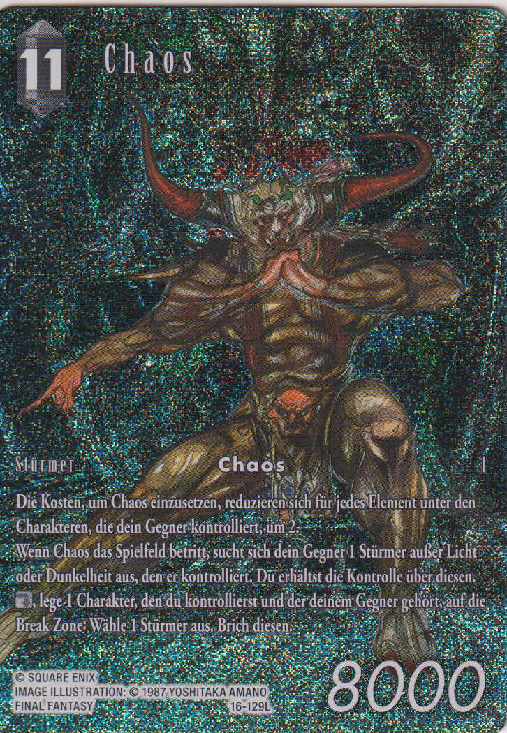 Final Fantasy 16-129L Chaos Full Art Premium - Legacy Karte aus OPUS 22