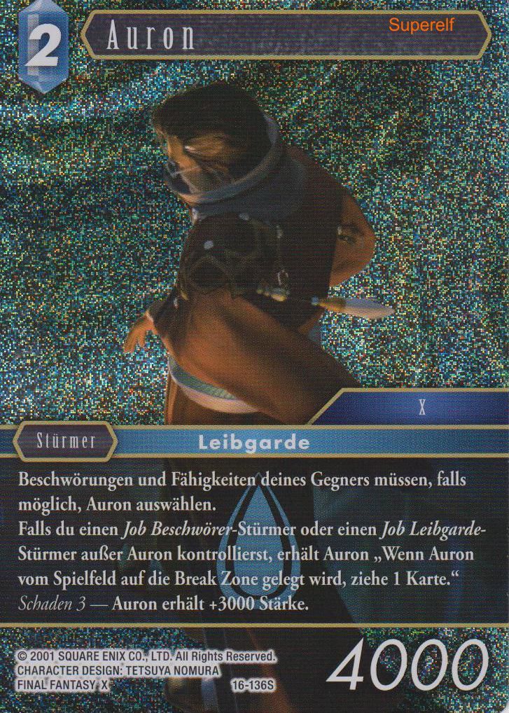 Final Fantasy Opus 16-136 S Auron Wasser