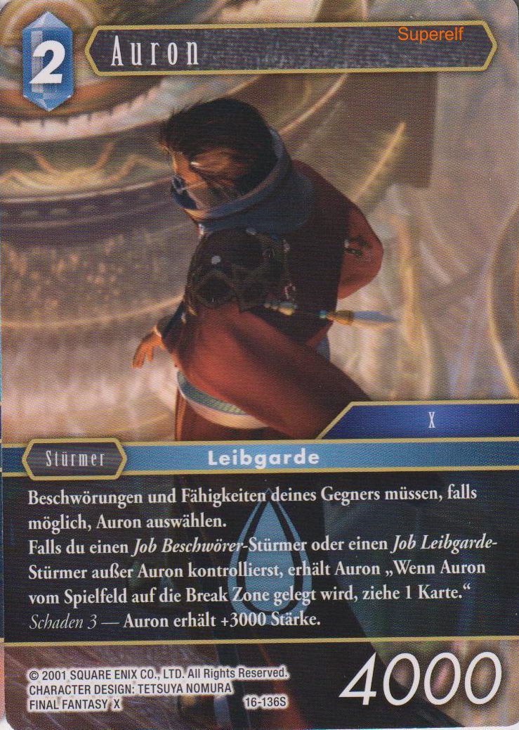 Final Fantasy Opus 16-136 S Auron Wasser