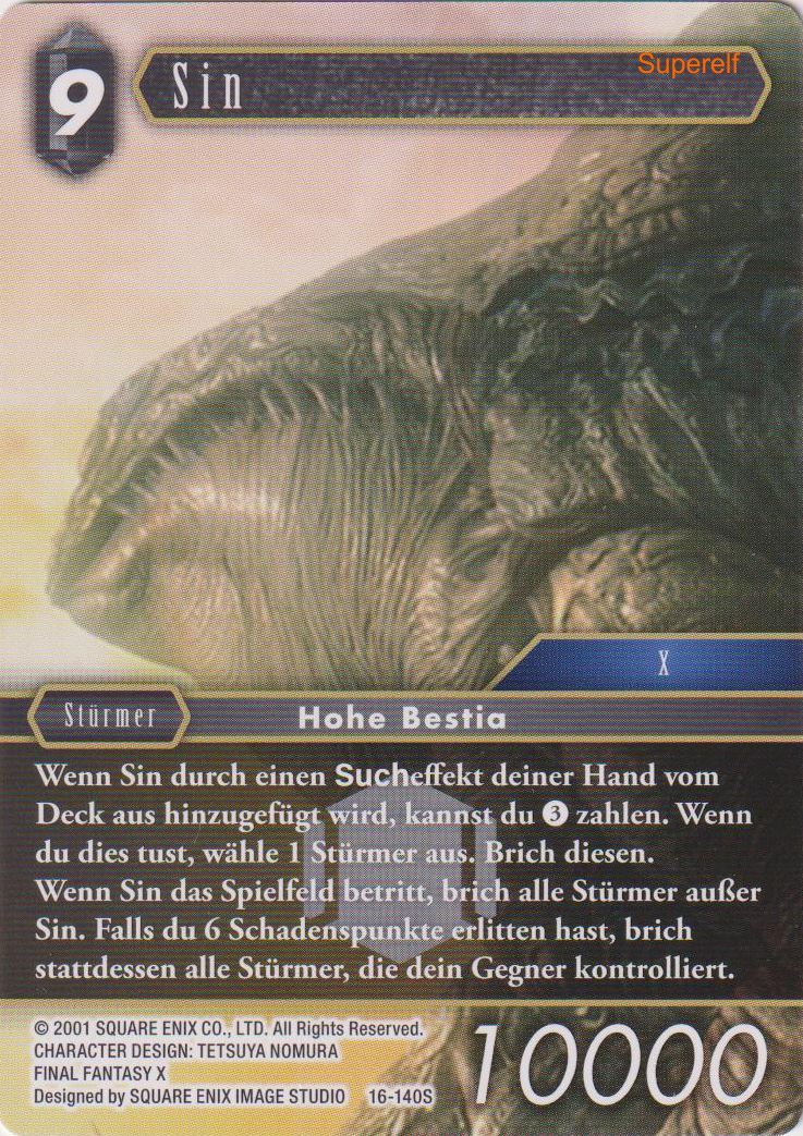 Final Fantasy Opus 16-140 S Sin Dunkelheit