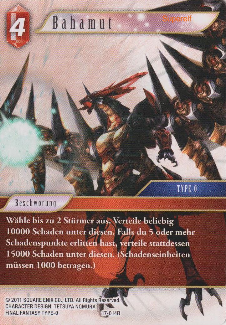 Final Fantasy Opus 17-014 R Bahamut Feuer