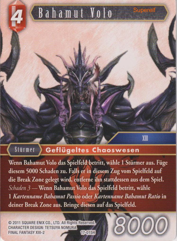 Final Fantasy Opus 17-015 H Bahamut Volo Feuer