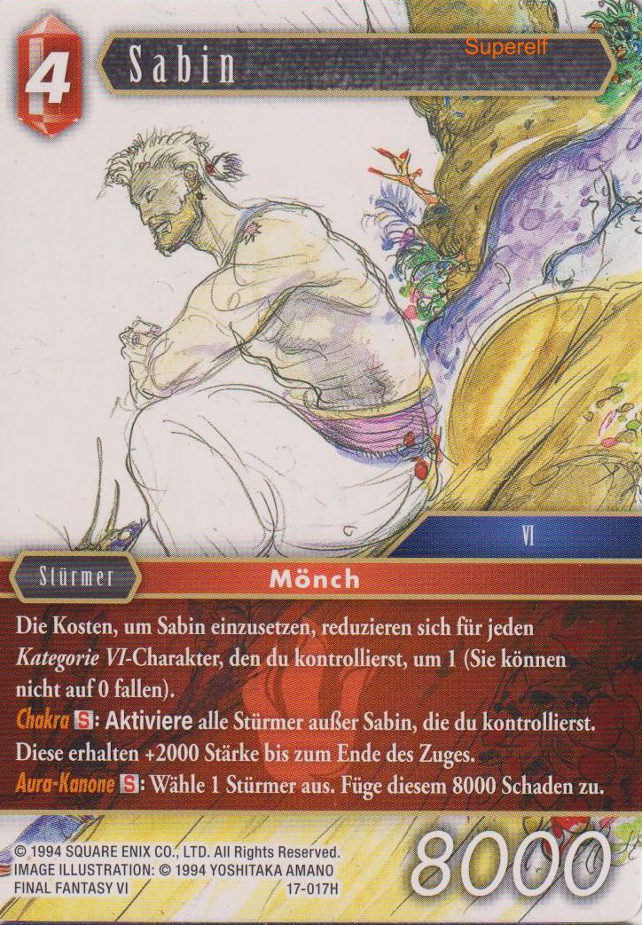 Final Fantasy Opus 17-017 H Sabin Feuer