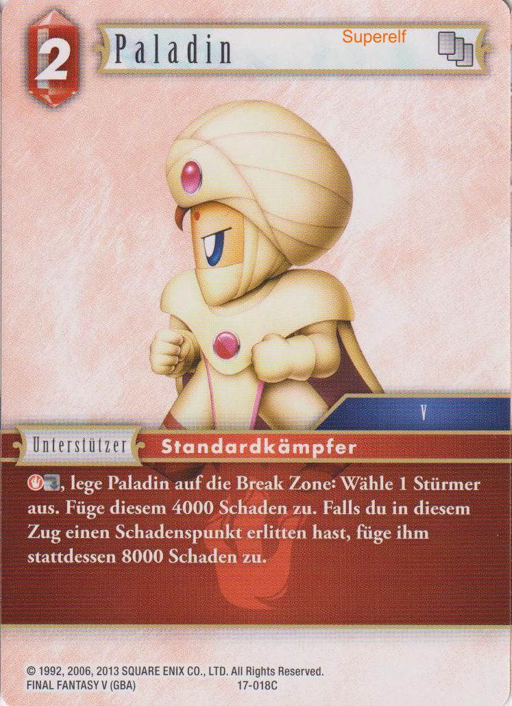 Final Fantasy Opus 17-018 C Paladin Feuer