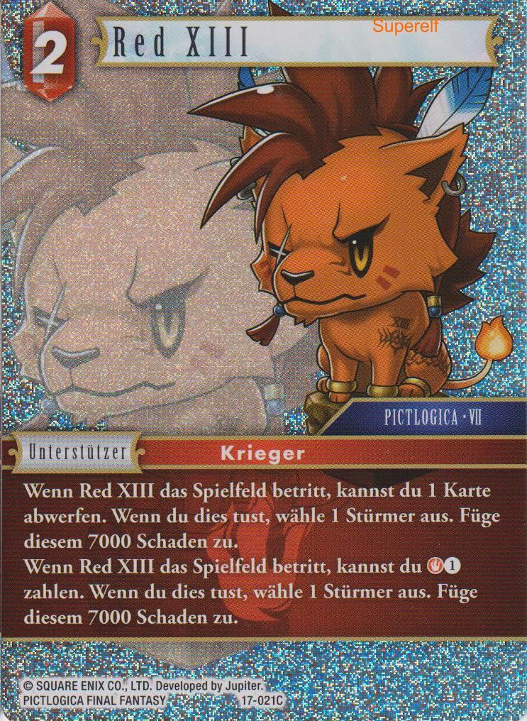 Final Fantasy Opus 17-021 C Red XIII Feuer