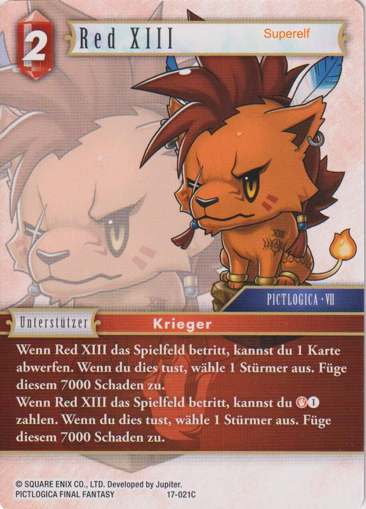 Final Fantasy Opus 17-021 C Red XIII Feuer