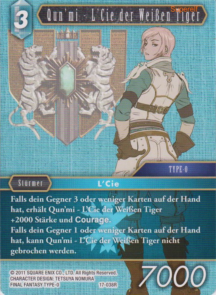 Final Fantasy Opus 17-038 R Qun`mi - L`Cie d. Weißen Tiger Eis