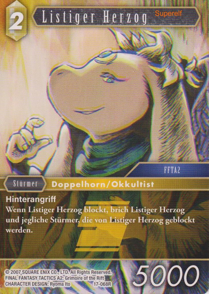 Final Fantasy Opus 17-068 R Listiger Herzog Erde