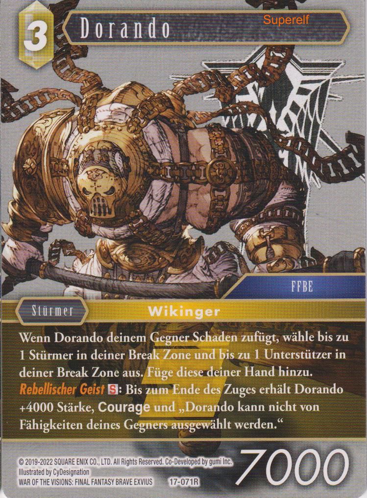 Final Fantasy Opus 17-071 R Dorando Erde
