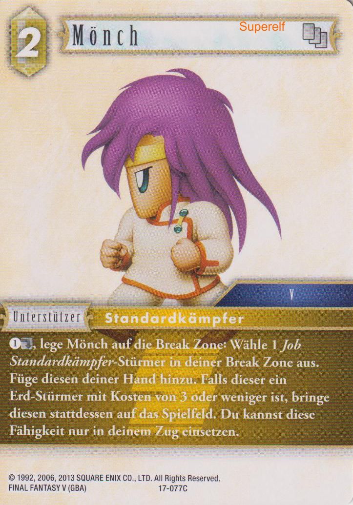 Final Fantasy Opus 17-077 C Mönch Erde