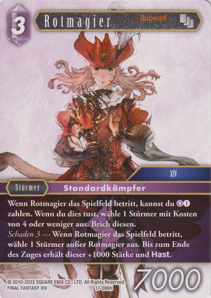 Final Fantasy Opus 17-086 H Rotmagier Blitz