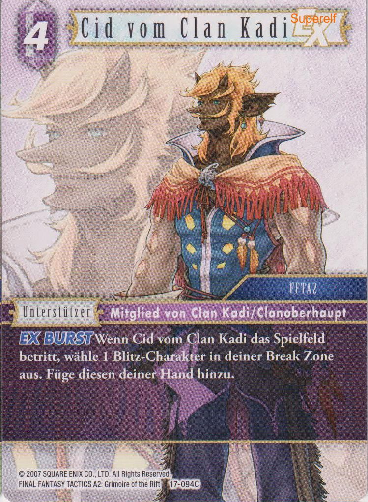 Final Fantasy Opus 17-094 C Cid vom Clan Kadi Blitz