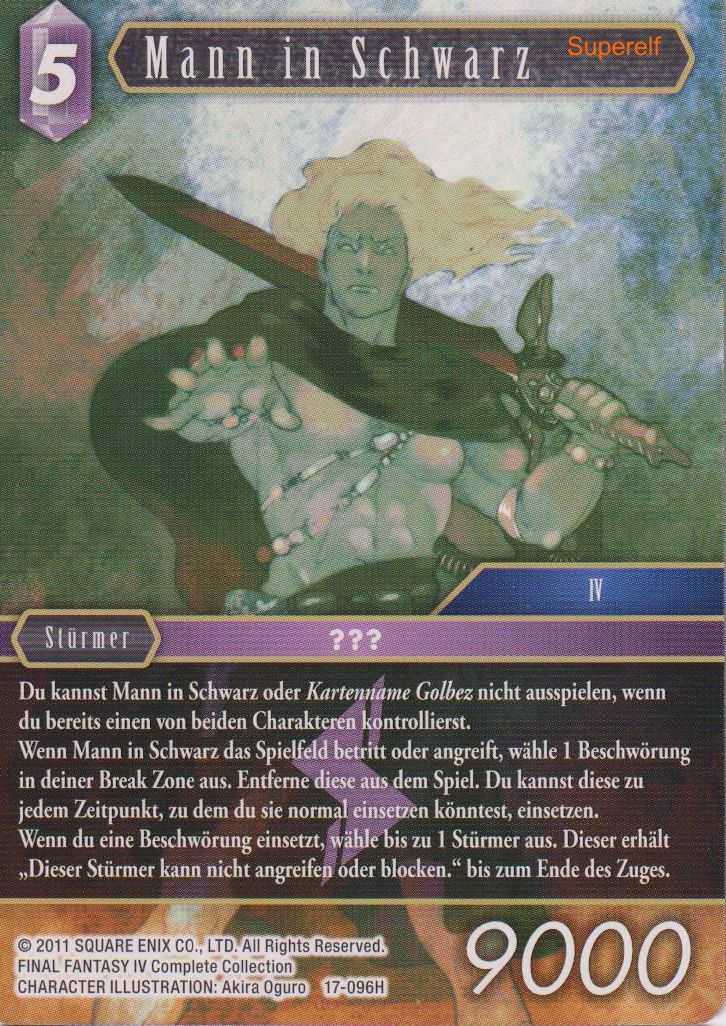 Final Fantasy Opus 17-096 H Mann in Schwarz Blitz