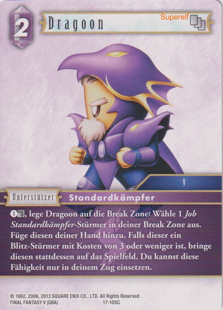 Final Fantasy Opus 17-105 C Dragoon Blitz