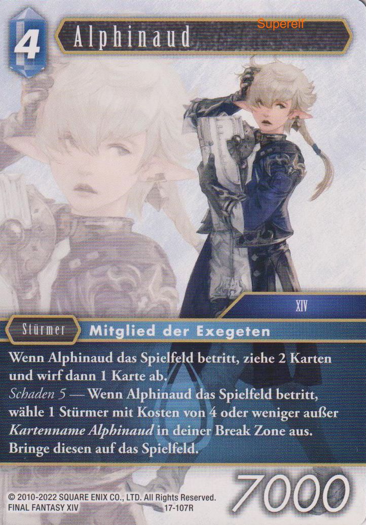 Final Fantasy Opus 17-107 R Alphinaud Wasser