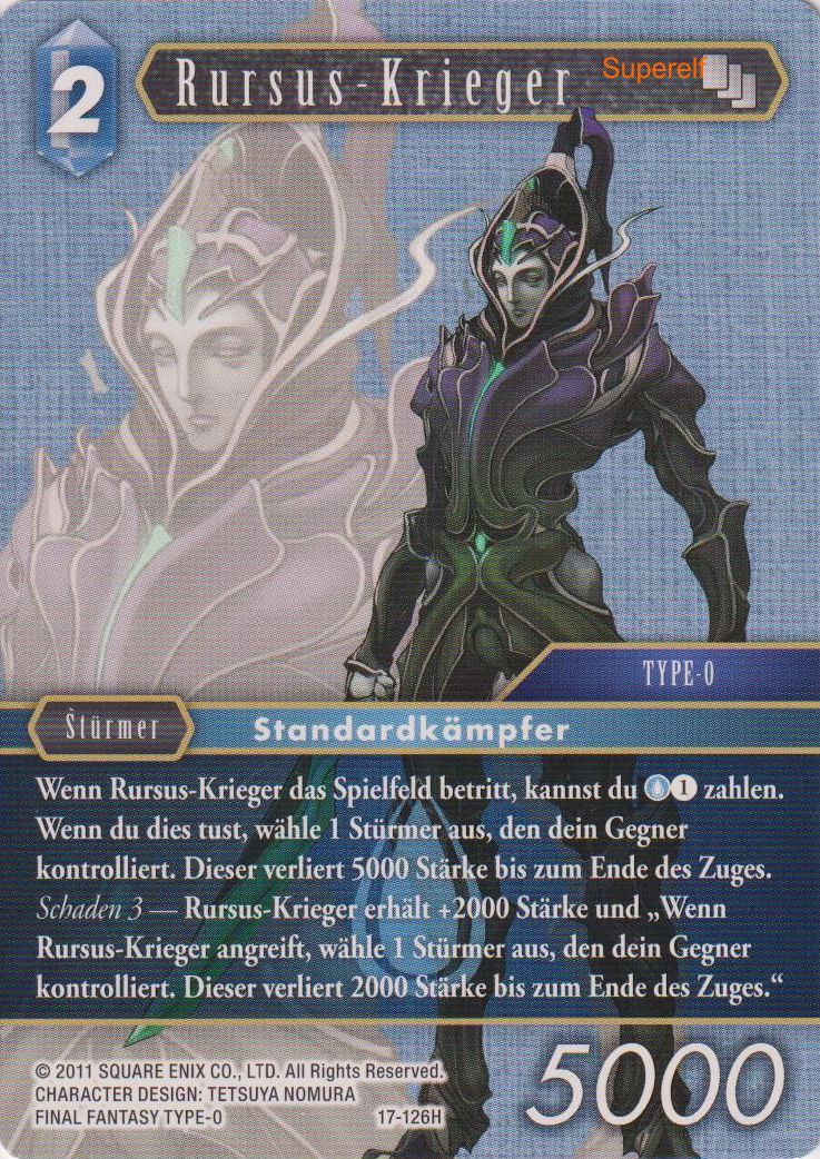 Final Fantasy Opus 17-126 H Rursus - Krieger Wasser