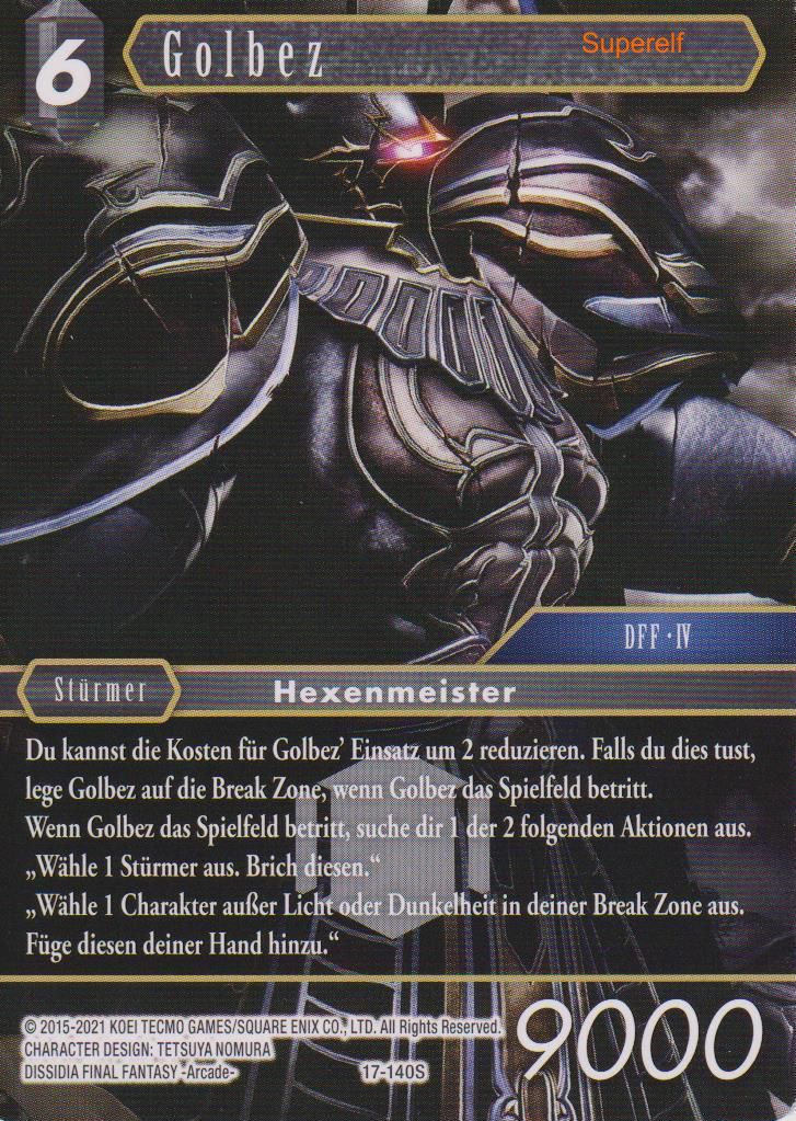Final Fantasy Opus 17-140 S Golbez Dunkelheit