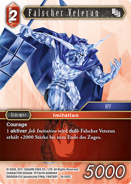 Final Fantasy Opus 18-002 C Falscher Veteran Feuer