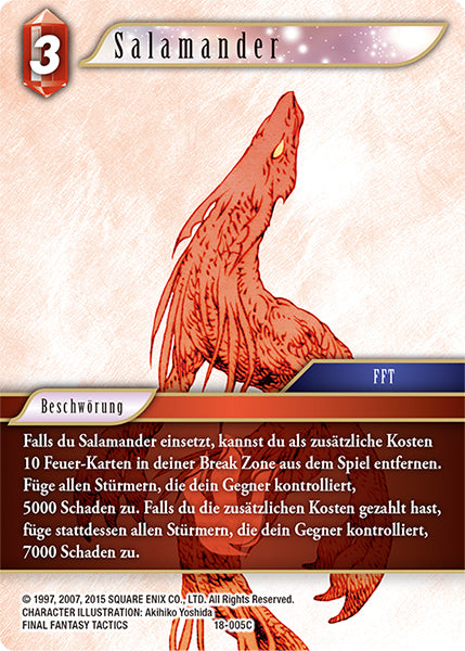 Final Fantasy Opus 18-005 C Salamander Feuer