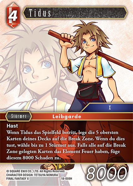 Final Fantasy Opus 18-009 H Tidus Feuer