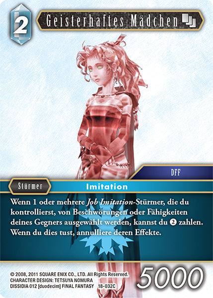 Final Fantasy Opus 18-032 C Geisterhaftes Mädchen Eis