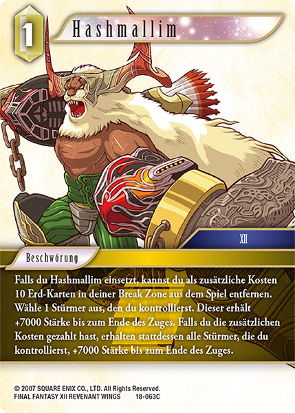 Final Fantasy Opus 18-063 C Hashmallim Erde