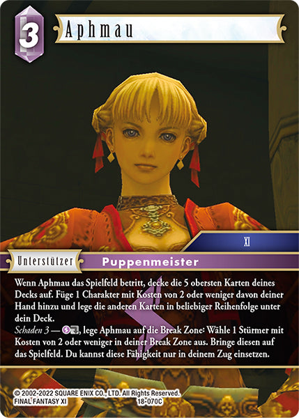 Final Fantasy Opus 18-070 C Aphmau Blitz