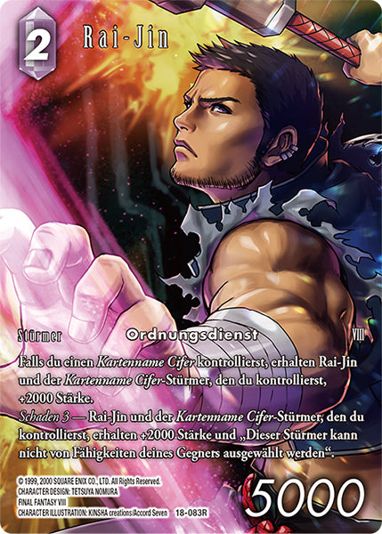 Final Fantasy Opus 18-083 R Rai-Jin Blitz