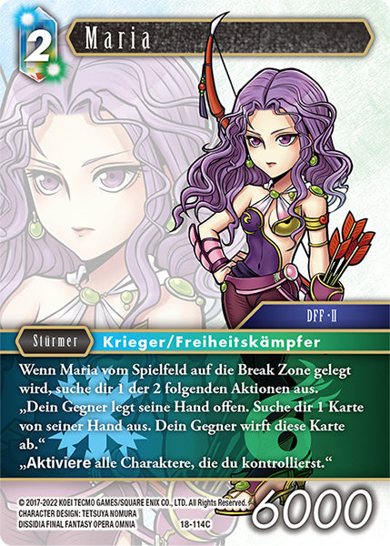 Final Fantasy Opus 18-114 C Maria Eis/Wind