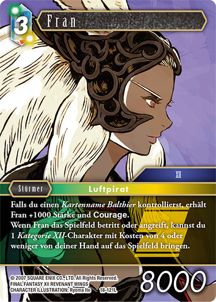 Final Fantasy Opus 18-121 L Fran Wind/Erde