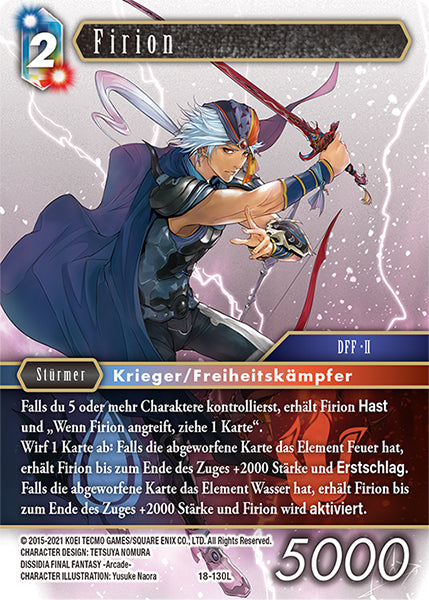 Final Fantasy Opus 18-130 L Firion Wasser/Feuer