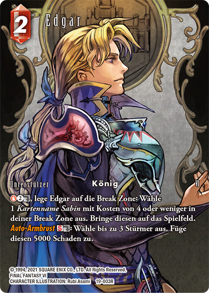 Final Fantasy Opus 19-003 R Edgar Feuer
