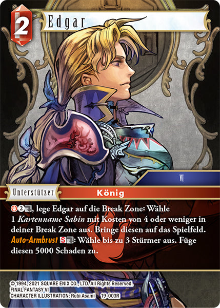 Final Fantasy Opus 19-003 R Edgar Feuer