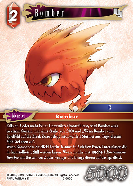Final Fantasy Opus 19-009 C Bomber Feuer