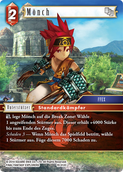 Final Fantasy Opus 19-012 C Mönch Feuer
