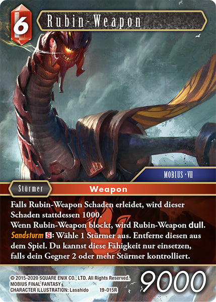 Final Fantasy Opus 19-015 R Rubin-Weapon Feuer