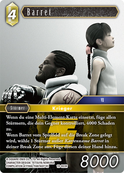 Final Fantasy Opus 19-063 H Barret Erde