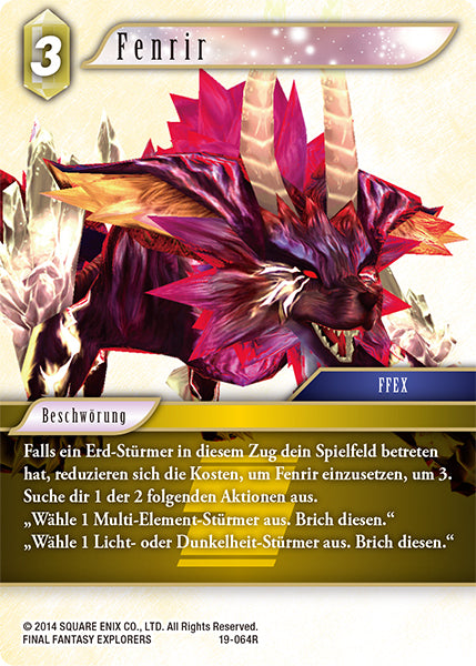 Final Fantasy Opus 19-064 R Fenrir Erde