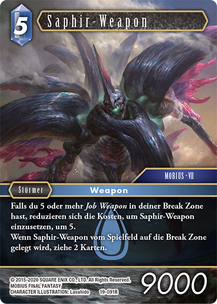 Final Fantasy Opus 19-091 R Saphir-Weapon Wasser