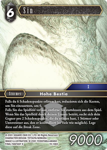 Final Fantasy Opus 19-106 H Sin Dunkelheit