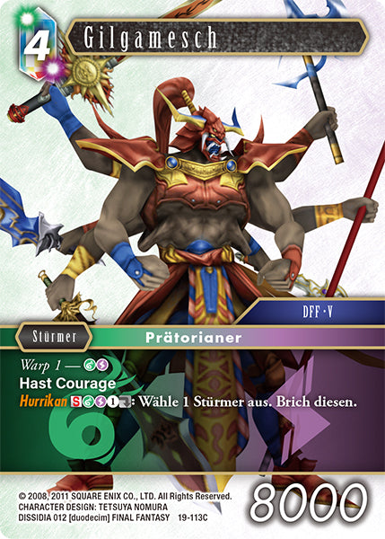 Final Fantasy Opus 19-113 C Gilgamesch Wind/Blitz