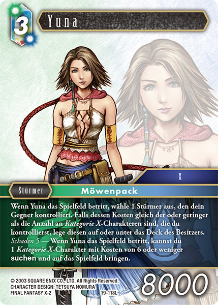 Final Fantasy Opus 19-118 L Yuna Wind/Wasser
