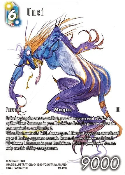 Final Fantasy 19-119L Unei Full Art Premium - Legacy Karte aus OPUS 24