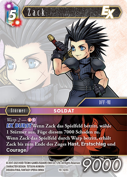Final Fantasy Opus 19-122 C Zack Blitz/Feuer