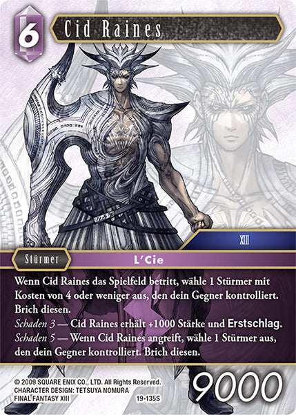 Final Fantasy Opus 19-135 S Cid Raines Blitz