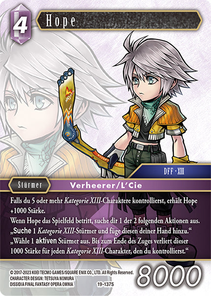 Final Fantasy Opus 19-137 S Hope Blitz