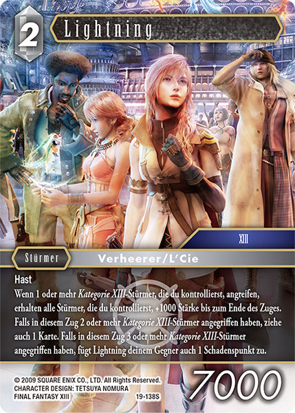 Final Fantasy Opus 19-138 S Lightning Licht