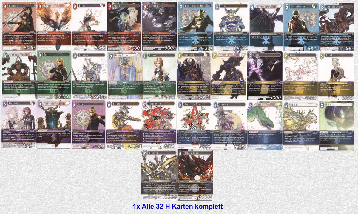 OPUS 3 - 1x Alle 32 Helden Karten komplett
