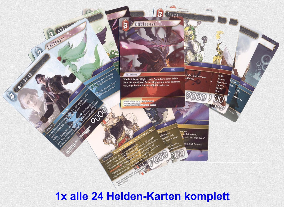 OPUS 12 - 1x Alle 24 Helden Karten komplett